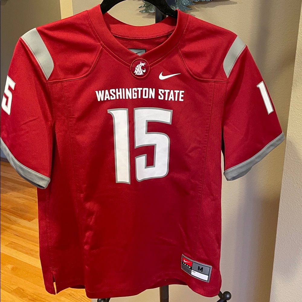 Nike Red and Gray Washington State Jersey